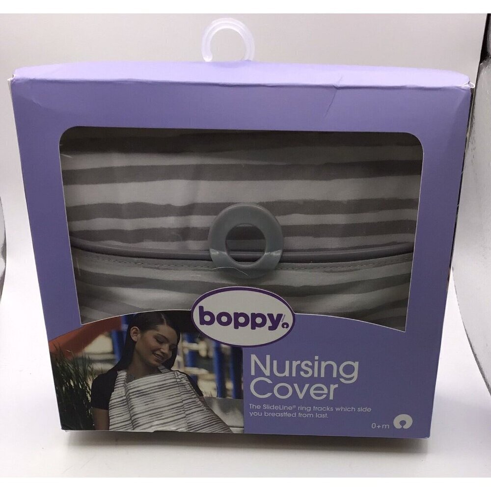 BOPPY Nursing Cover-up for Breastfeeding Privacy - Gray Stripes